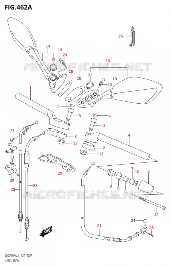 GUIDON Suzuki MOTO 250 GSX-R 2019  GSX250RA L9/GSX250RZA L9 P24