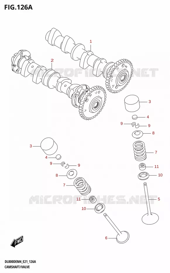 ARBRE A CAMES - SOUPAPES Suzuki MOTO 800 V-STROM 2024  DL800DERC M4 (E21)