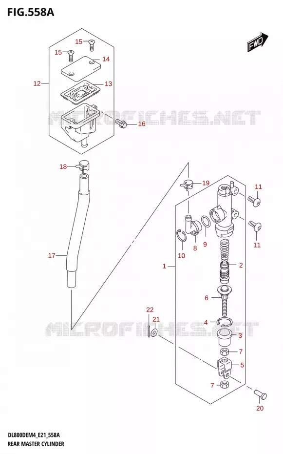 MAITRE CYLINDRE DE FREIN ARRIERE Suzuki MOTO 800 V-STROM 2024  DL800DERC M4 (E21)