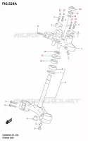 COLONNE DE DIRECTION pour Suzuki V-STROM 800 2024