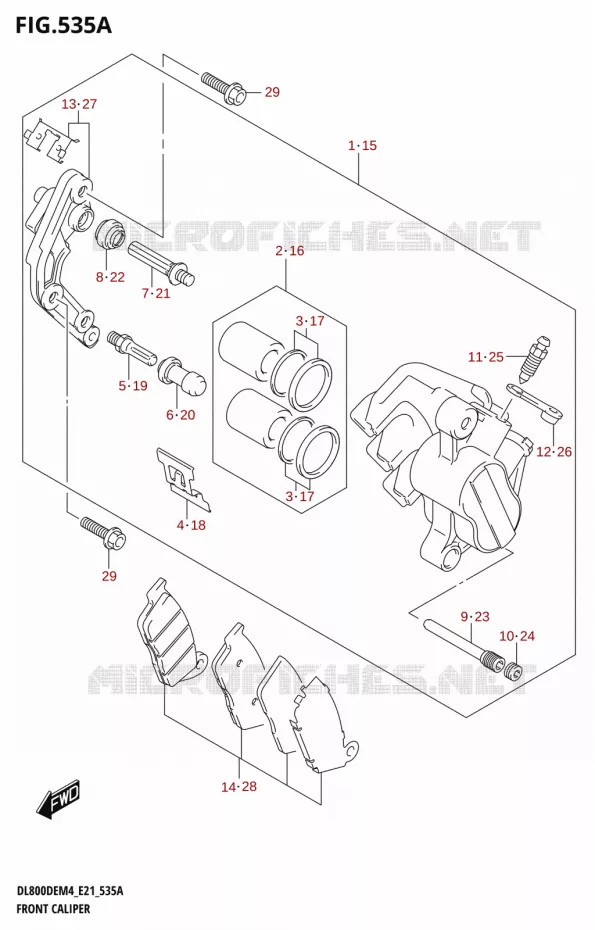 ETRIER DE FREIN AVANT Suzuki MOTO 800 V-STROM 2024  DL800DEUC M4 (E21)