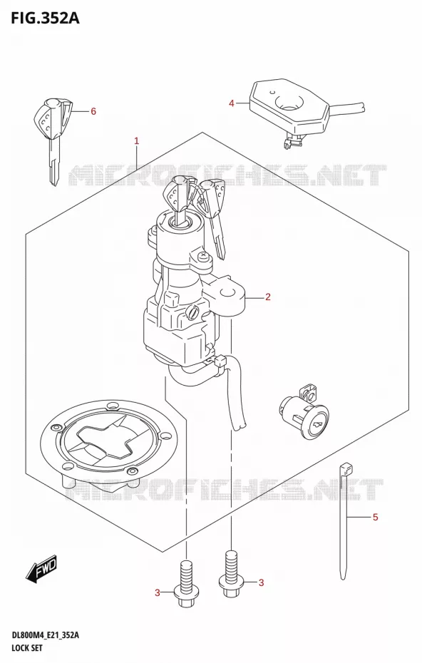 JEU DE SERRURES Suzuki MOTO 800 V-STROM 2024  DL800RQ M4 (E21)
