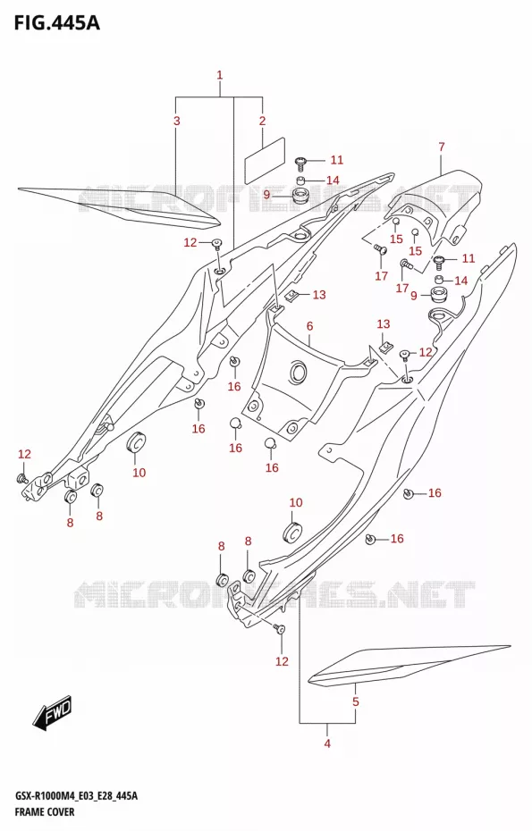 CARENAGES (GSX-R1000A) Suzuki MOTO 1000 GSX-R 2024  GSX-R1000A M4 E03 E28 E33