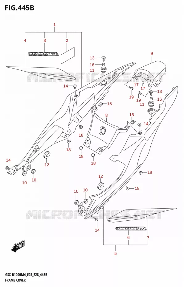 CARENAGES (GSX-R1000RA) Suzuki MOTO 1000 GSX-R 2024  GSX-R1000A M4 E03 E28 E33