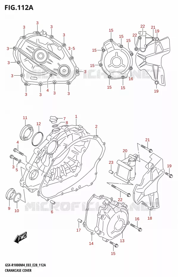 COUVERCLES DE CARTERS Suzuki MOTO 1000 GSX-R 2024  GSX-R1000A M4 E03 E28 E33