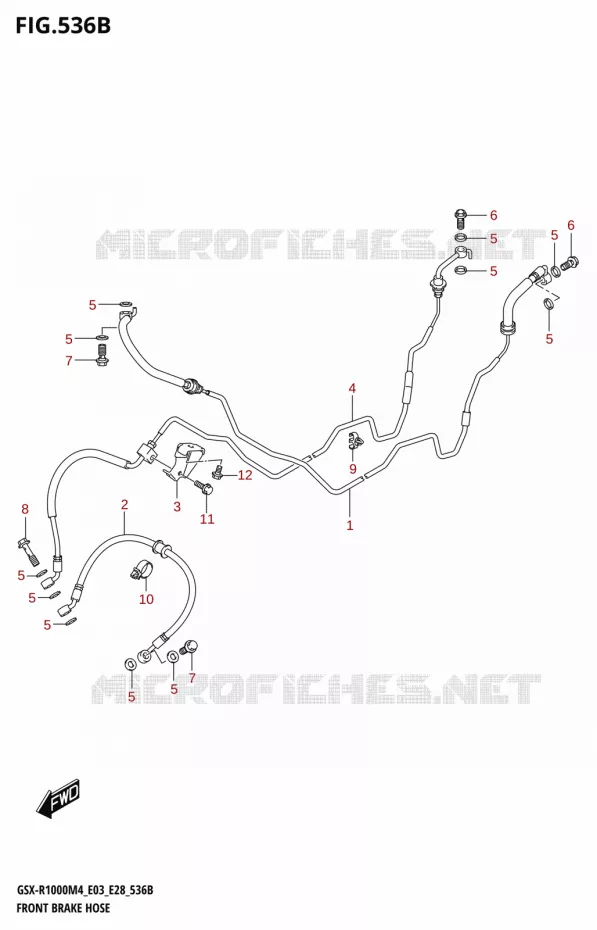 DURITE DE FREIN AVANT (GSX-R1000RA,GSX-R1000RZA) Suzuki MOTO 1000 GSX-R 2024  GSX-R1000A M4 E03 E28 E33