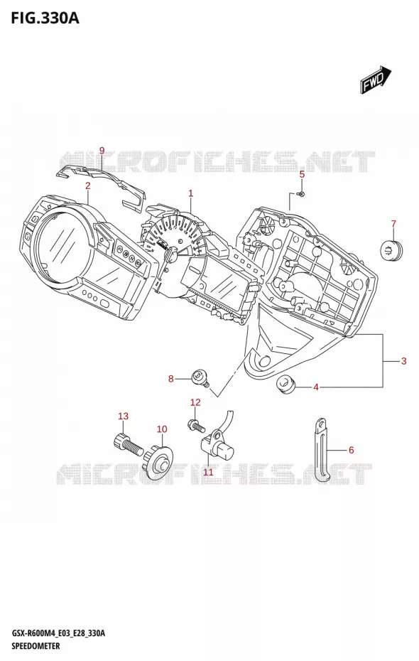 COMPTEUR (E03,E33) Suzuki MOTO 600 GSX-R 2024  GSX-R600 M4 (E03,E28,E33)