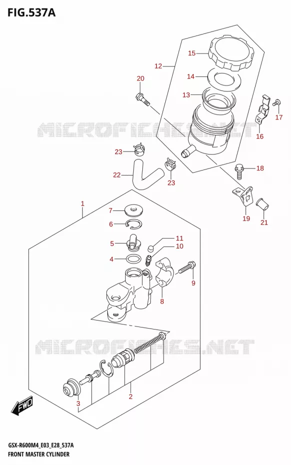 MAITRE CYLINDRE AVANT Suzuki MOTO 600 GSX-R 2024  GSX-R600 M4 (E03,E28,E33)