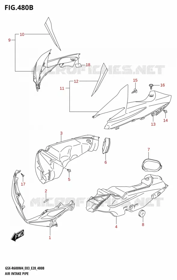 PRISE D AIR (GSX-R600Z) Suzuki MOTO 600 GSX-R 2024  GSX-R600 M4 (E03,E28,E33)