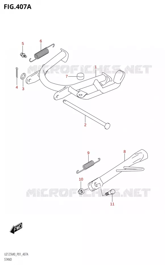 BEQUILLE Suzuki SCOOTER 125 ACCESS 2020  UZ125NE M0 (E01)