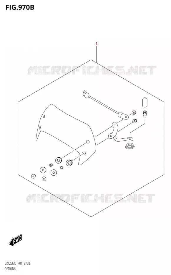 OPTIONS (METER VISOR SET) Suzuki SCOOTER 125 ACCESS 2020  UZ125NE M0 (E01)