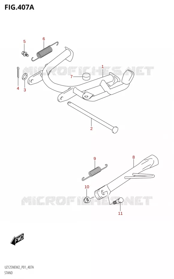BEQUILLE Suzuki SCOOTER 125 ACCESS 2022  UZ125NE M2 (E01)