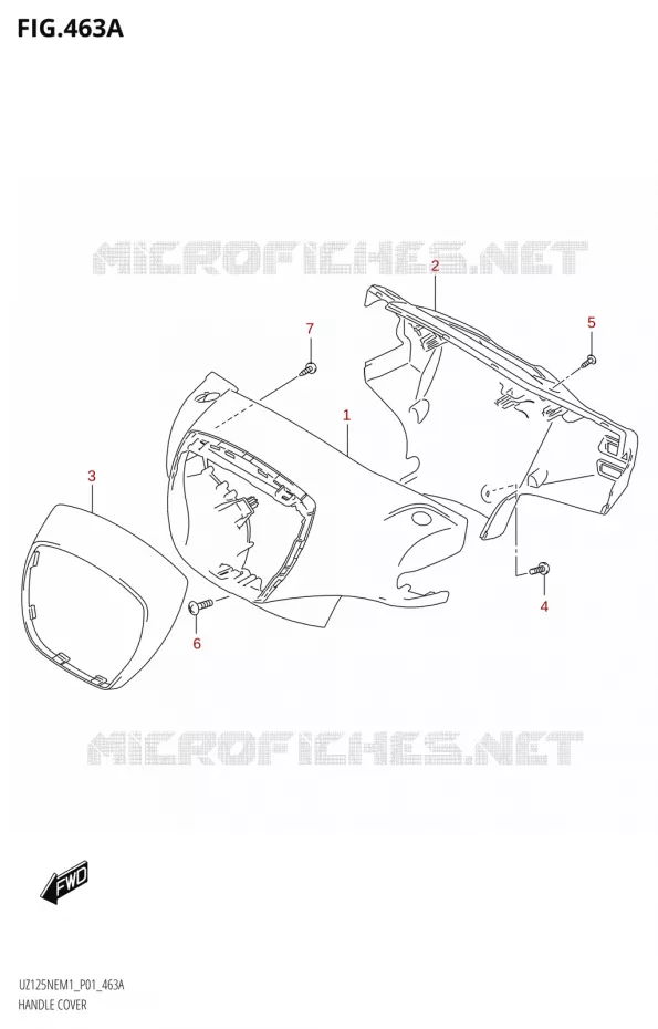 CARENAGE DE GUIDON Suzuki SCOOTER 125 ACCESS 2021  UZ125NE M1 (E01)