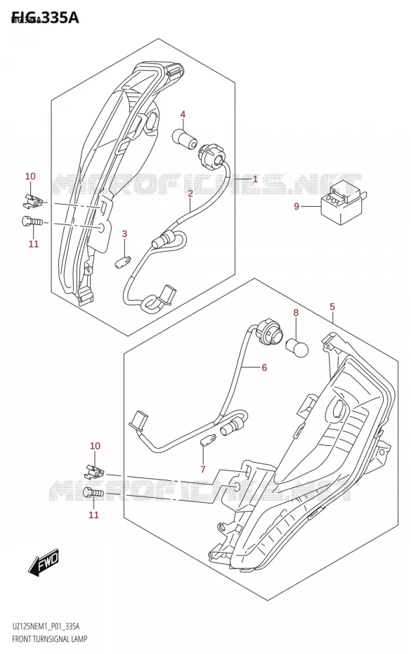 CLIGNOTANTS AVANT Suzuki SCOOTER 125 ACCESS 2021  UZ125NE M1 (E01)