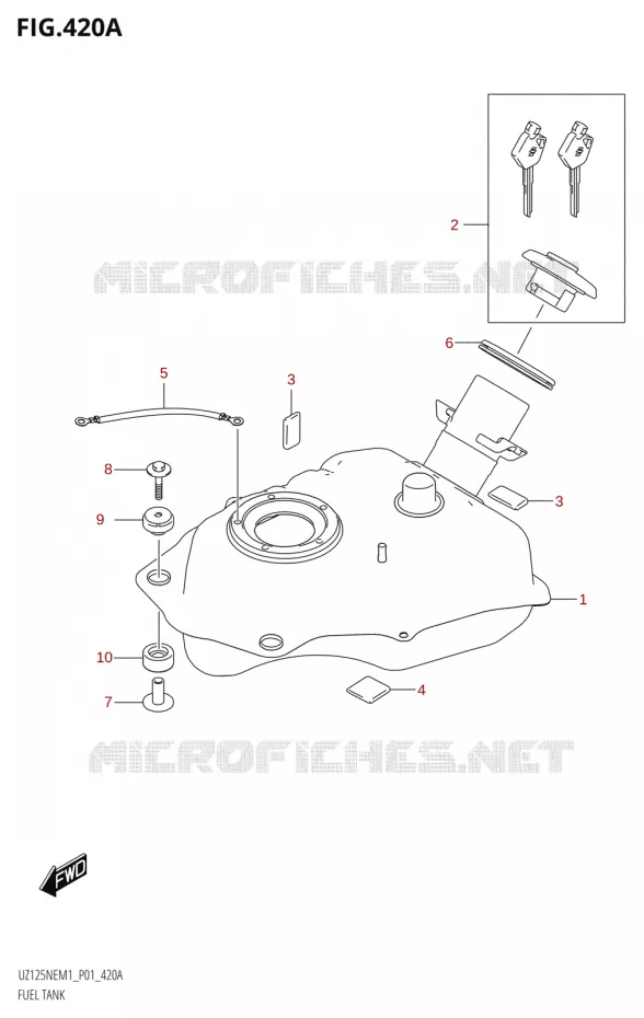 RESERVOIR D'ESSENCE Suzuki SCOOTER 125 ACCESS 2021  UZ125NE M1 (E01)