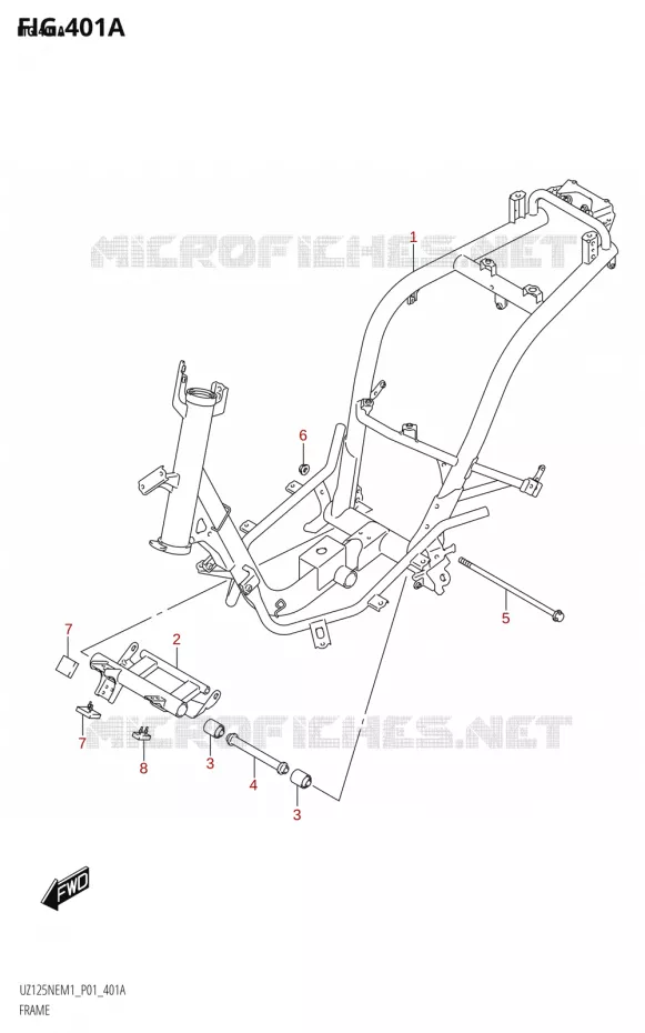 CADRE Suzuki SCOOTER 125 ACCESS 2023  UZ125NEY M3 (P19)
