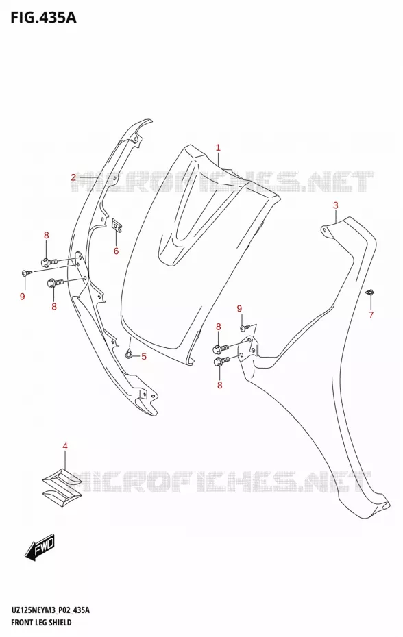 CARENAGE AVANT Suzuki SCOOTER 125 ACCESS 2023  UZ125NEY M3 (P19)