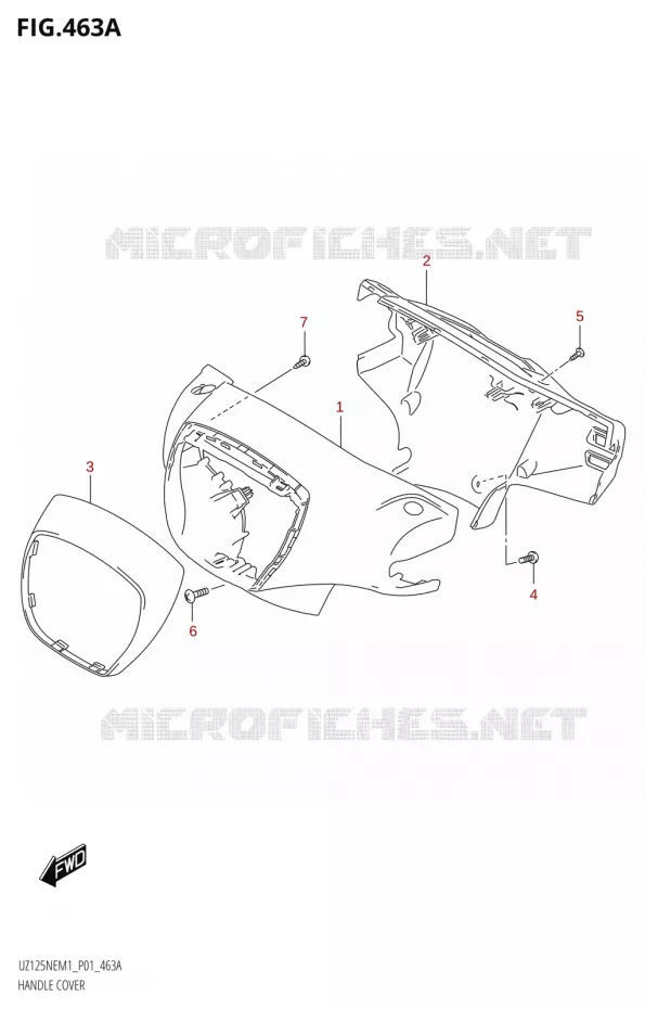 CARENAGE DE GUIDON Suzuki SCOOTER 125 ACCESS 2023  UZ125NEY M3 (P19)