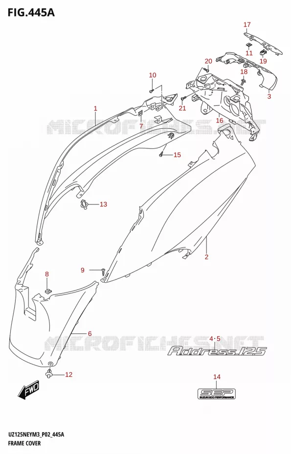 CARENAGES Suzuki SCOOTER 125 ADDRESS 2023  UZ125NEY M3 (P19)