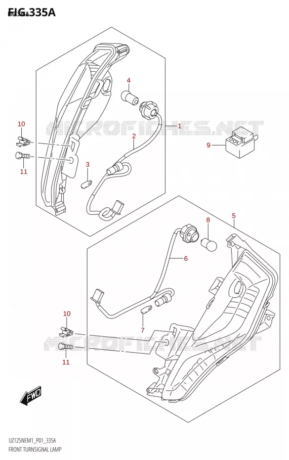 CLIGNOTANTS AVANT Suzuki SCOOTER 125 ADDRESS 2023  UZ125NEY M3 (P19)