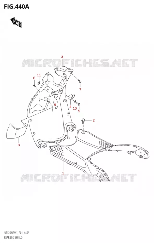 MARCHE PIEDS Suzuki SCOOTER 125 ADDRESS 2023  UZ125NEY M3 (P19)