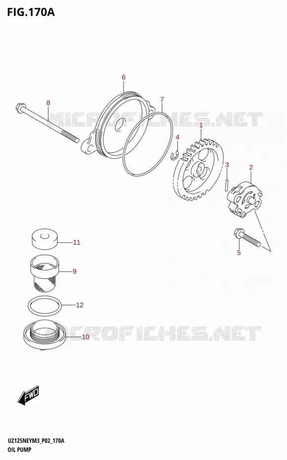 POMPE A HUILE Suzuki SCOOTER 125 ACCESS 2023  UZ125NEY M3 (P19)