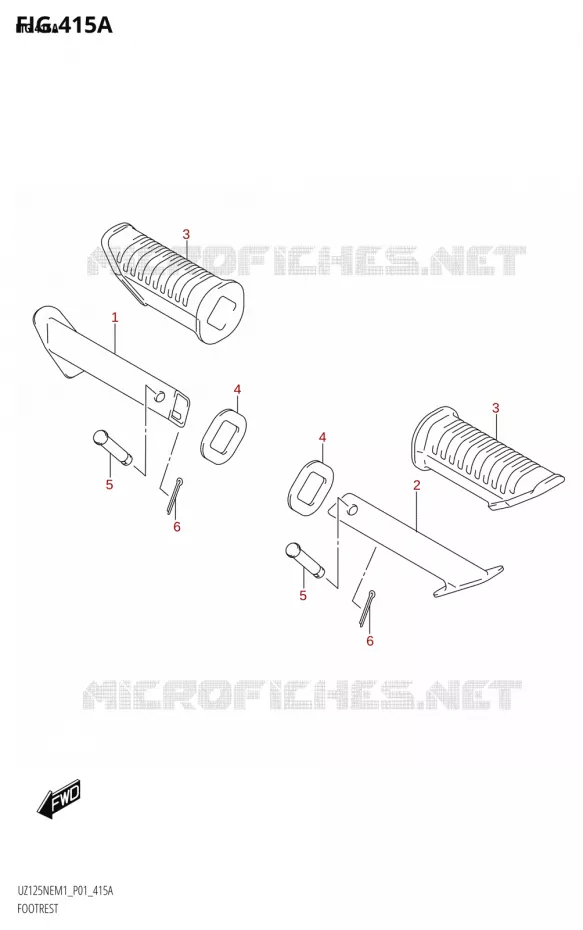 REPOSE PIEDS Suzuki SCOOTER 125 ADDRESS 2023  UZ125NEY M3 (P19)