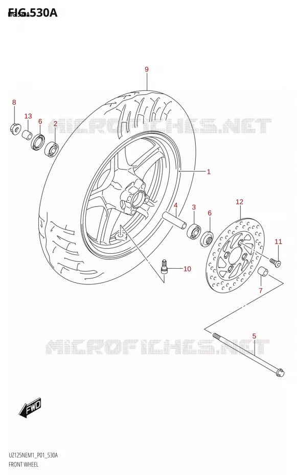 ROUE AVANT Suzuki SCOOTER 125 ACCESS 2023  UZ125NEY M3 (P19)