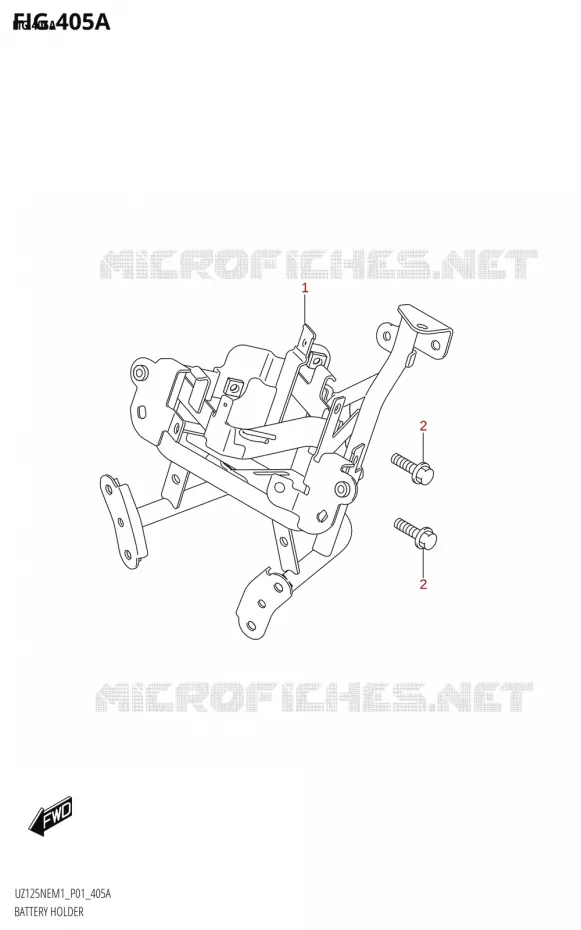 SUPPORT BATTERIE Suzuki SCOOTER 125 ADDRESS 2023  UZ125NEY M3 (P19)