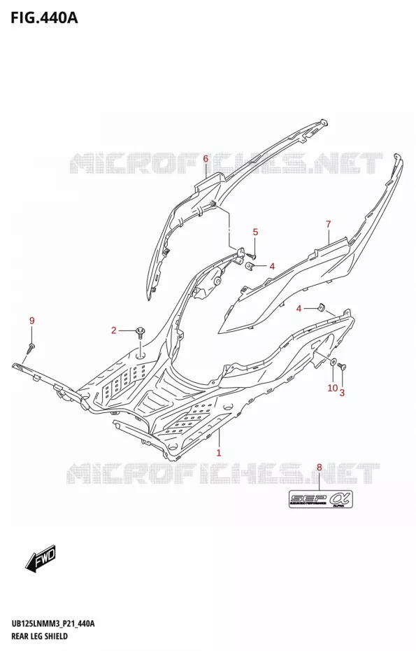 MARCHE PIEDS Suzuki SCOOTER 125 BURGMAN 2023  UB125LNM M3 (P21)