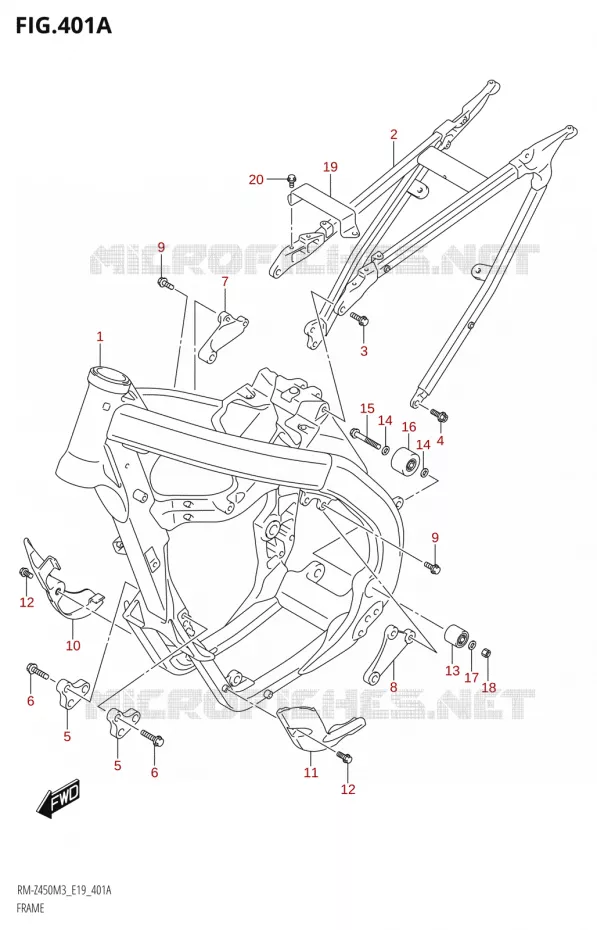 CADRE Suzuki MOTO 450 RM-Z 2023  RM-Z450 M3 (E19)
