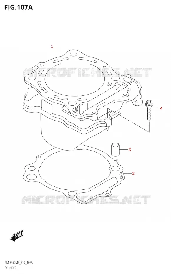 CYLINDRE Suzuki MOTO 450 RM-Z 2023  RM-Z450 M3 (E19)