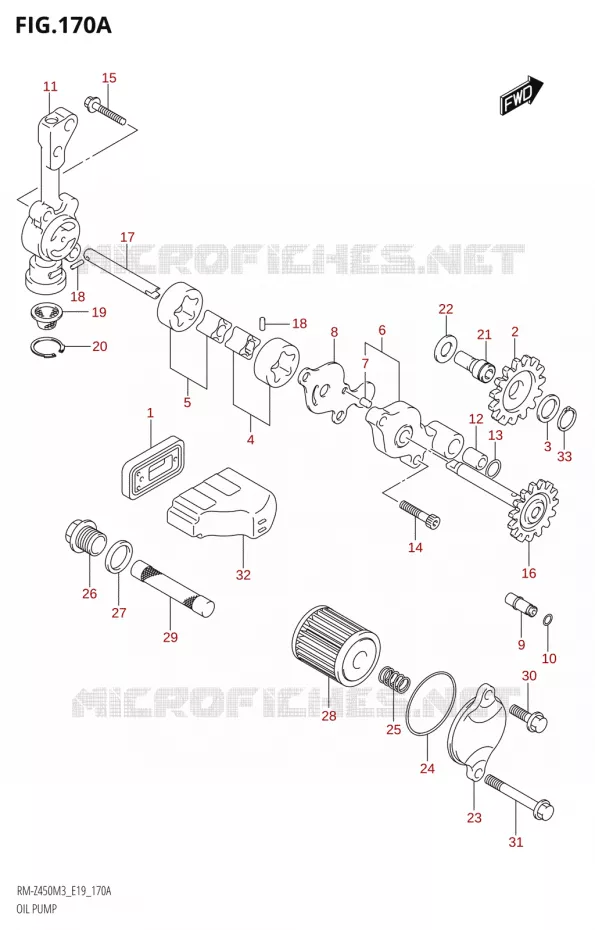 POMPE A HUILE Suzuki MOTO 450 RM-Z 2023  RM-Z450 M3 (E19)