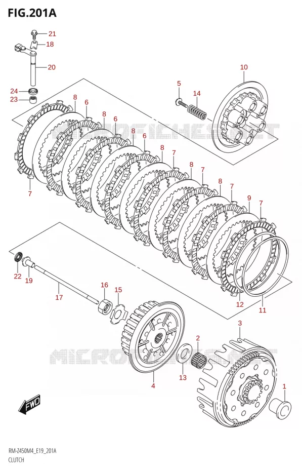 EMBRAYAGE Suzuki MOTO 450 RM-Z 2024  RM-Z450 M4 (E19)