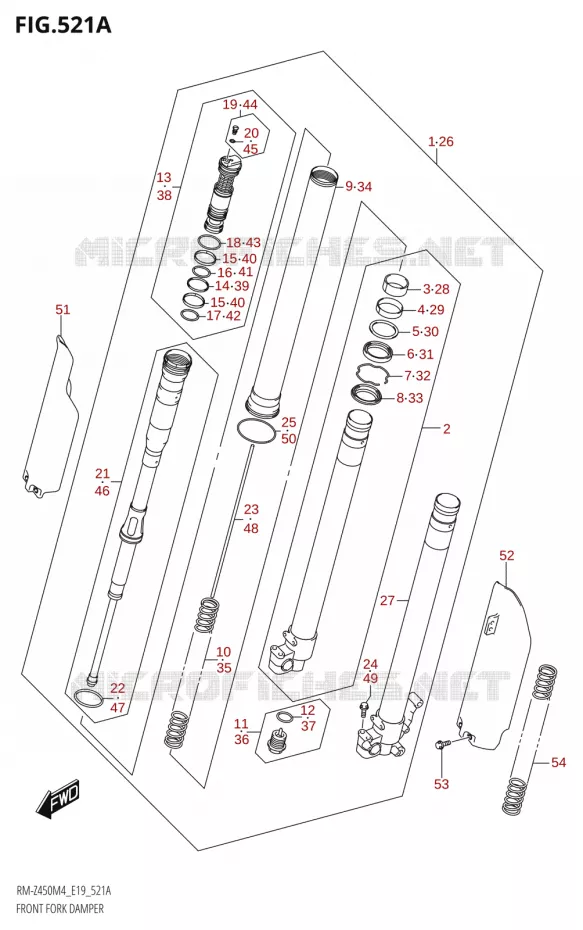FOURCHE Suzuki MOTO 450 RM-Z 2024  RM-Z450 M4 (E19)