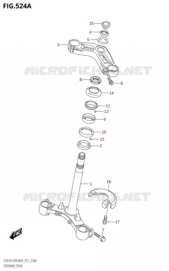 COLONNE DE DIRECTION Suzuki MOTO 125 GSX-R 2023  GSX-R125RLX M3 (P21)