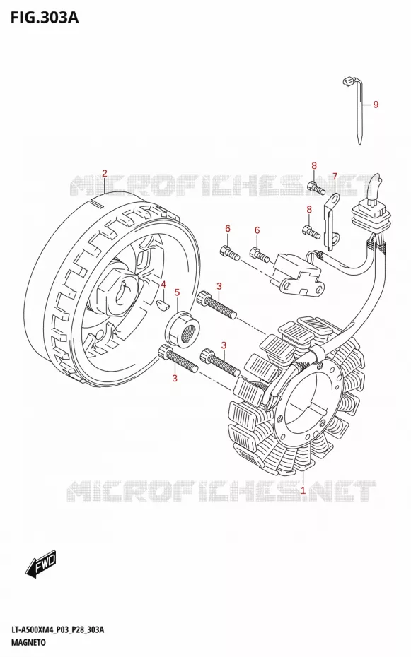 ALLUMAGE ROTOR - STATOR Suzuki QUAD 500 KINGQUAD 2024  LT-A500XM4 P03 2024 M4 (P03)