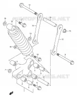 BIELLETTE DE SUSPENSION ARRIERE pour Suzuki INTRUDER 1500 2000