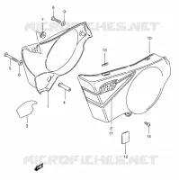 CARENAGES ARRIERE  (TS185ERY/ERK1) pour Suzuki TS-ER 185 1996