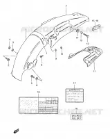 GARDE BOUE ARRIERE (TS185ERY/ERK1) pour Suzuki TS-ER 185 1996