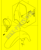 GARDE BOUE AVANT (MODELE K2/K3/K4) pour Suzuki INTRUDER 250 2001