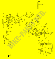 SYSTÈME DE RECYCLAGE GAZ D'ECHAPPEMENT (E18,E39 ~F.NO.VS52A 100507) pour Suzuki INTRUDER 800 1993