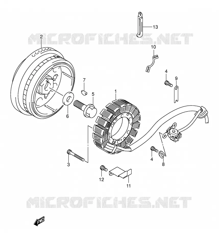 ALLUMAGE ROTOR - STATOR (MODELE K1/K2/K3/K4) Suzuki MOTO 800 VOLUSIA 2004  VL800ZK4(E2)