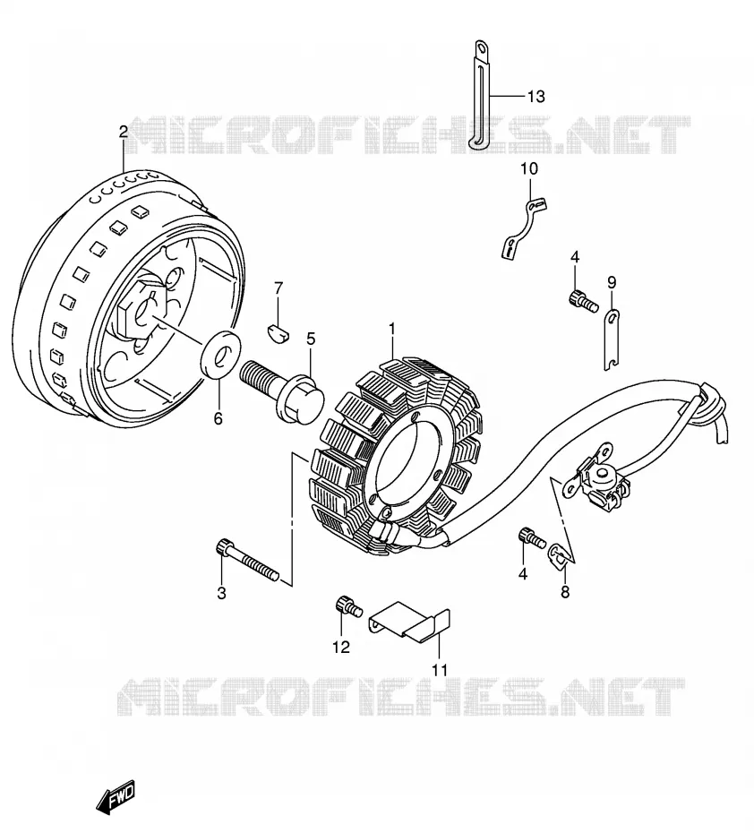 ALLUMAGE ROTOR - STATOR (MODELE K5) Suzuki MOTO 800 VOLUSIA 2001  VL800K1(E2)