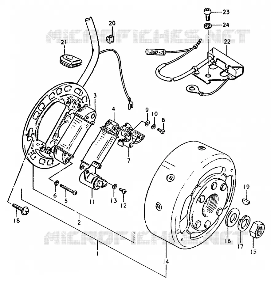 ALLUMAGE ROTOR - STATOR Suzuki MOTO 50 TS-ER 1983  TS50EERPTD(T)