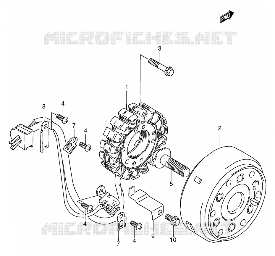 ALLUMAGE ROTOR - STATOR Suzuki MOTO 800 VX 1991  VX800UM(E4)