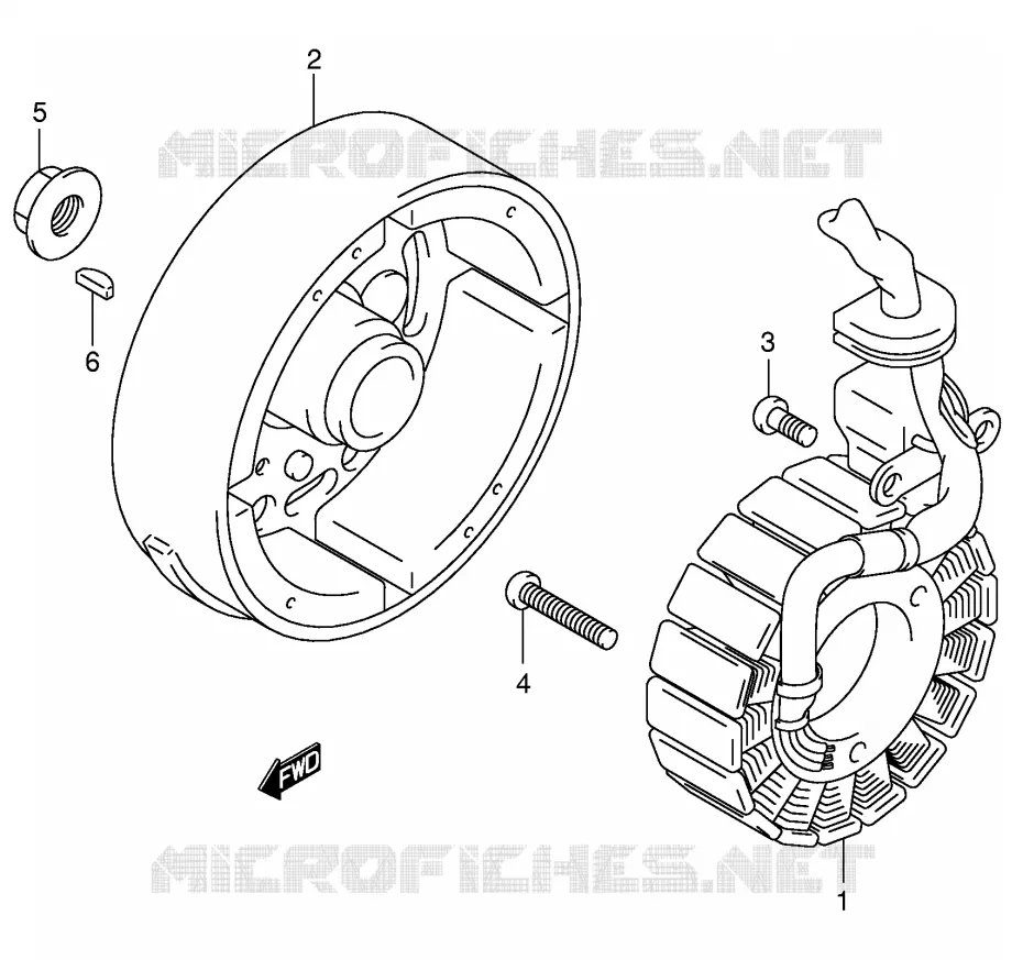 ALLUMAGE ROTOR - STATOR Suzuki SCOOTER 150 UE 2001  UE150CTK1(P19)