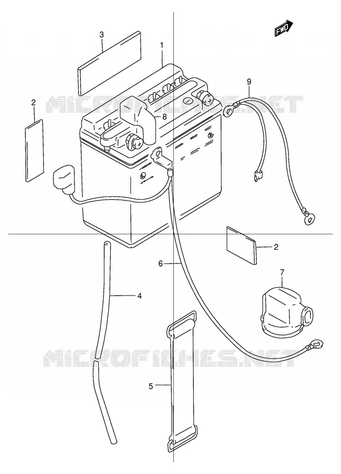 BATTERIE Suzuki MOTO 125 TU 1999  TU125X(E2)