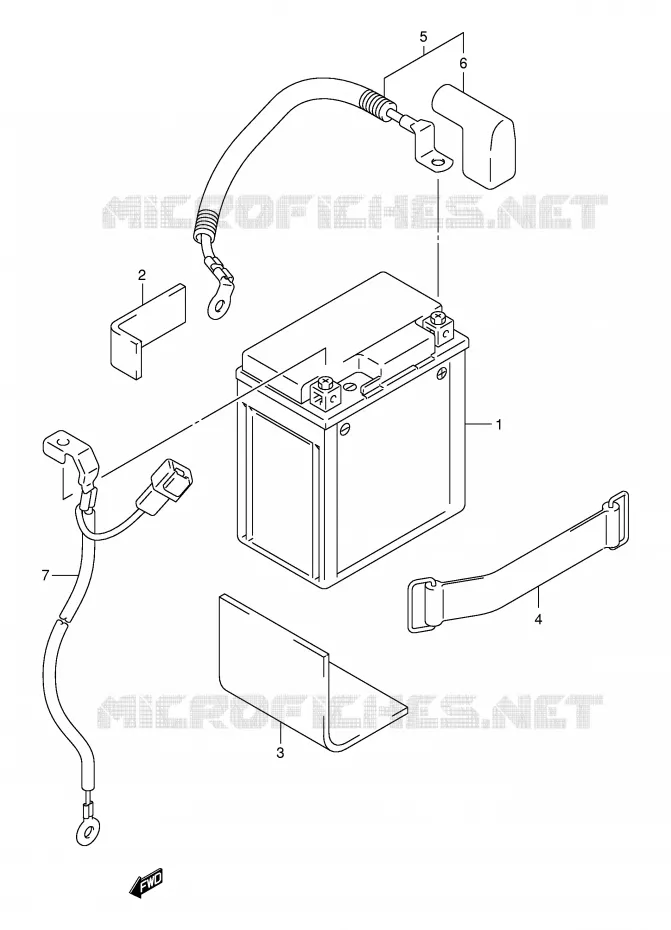 BATTERIE Suzuki MOTO 250 INTRUDER 2004  VL250K4(E2)