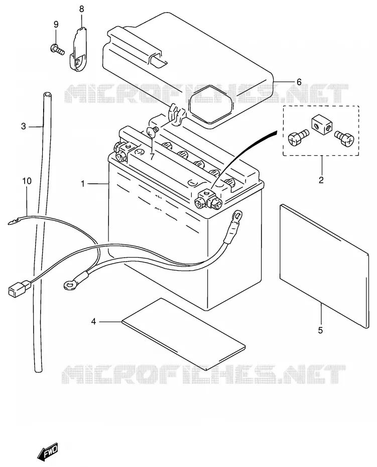 BATTERIE Suzuki MOTO 800 INTRUDER 2000  VS800GLY(E2)
